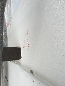 瑞穂町某社 外壁止水防水工事 外部止水工事中の施工写真