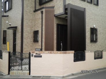 所沢市：Ｋ邸・門周り復旧工事の施工写真