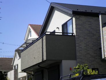 国分寺市：Ａ邸・躯体式バルコニー屋根設置工事の施工写真